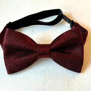 NEW Men’s Bowtie - sparkly red & black adjustable - HoCo, Prom, Halloween